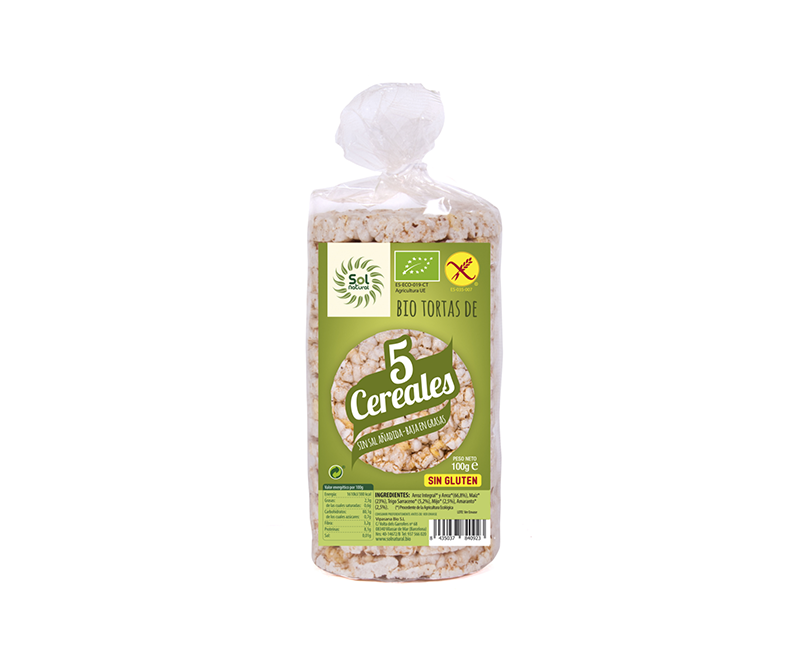 TORRADES 5 CEREALS SOL NATURAL 100G