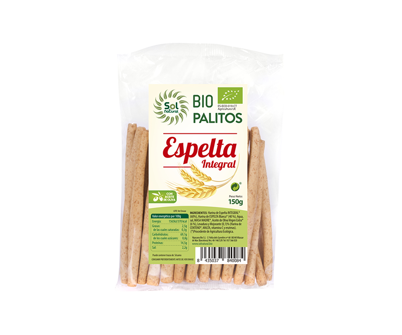 PALETS ESPELTA SOL NATURAL 150G