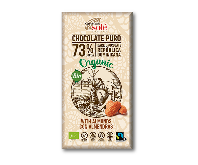 XOCOLATA NEGRA 73% AMETLLES SOLÉ 150G